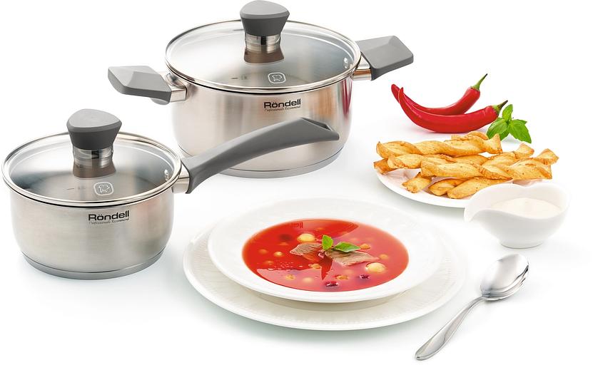 Кастрюля Rondell Strike RDS-1663 8л. d=26см (с крышкой) стальной фото 5