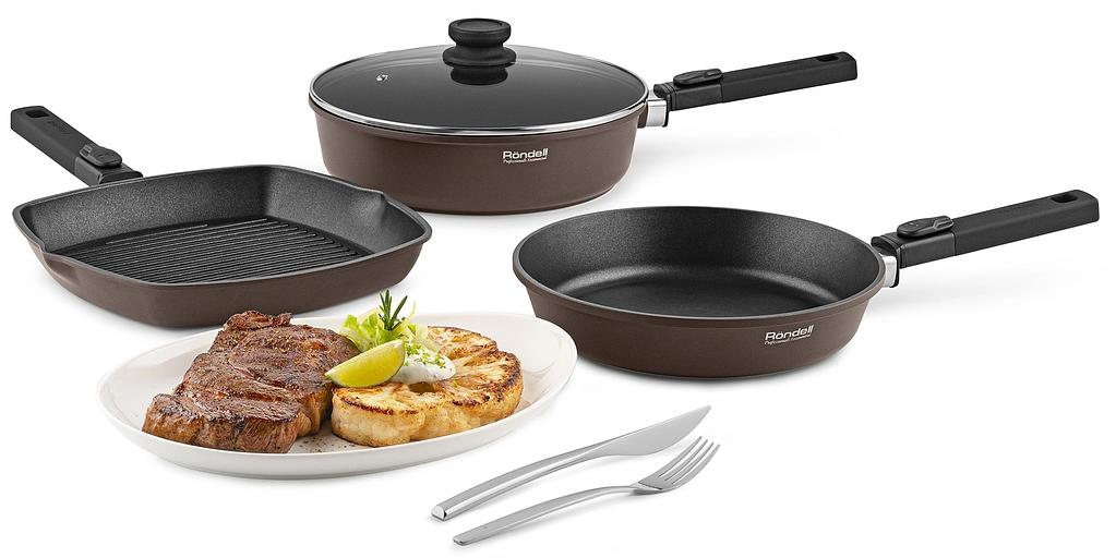 Сотейник Rondell Praline RDA-1568 d=28см (с крышкой) коричневый фото 7