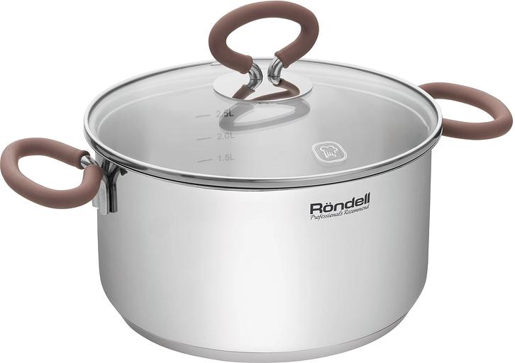 Кастрюля Rondell Etery RDS-1599 3.1л. d=20см (с крышкой) стальной фото 1