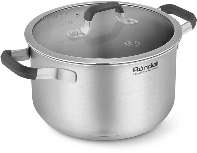 Кастрюля Rondell Stolz RDS-1753 3.2л. d=20см (с крышкой) стальной фото 2