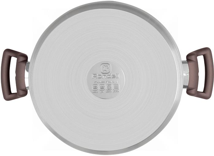 Кастрюля Rondell Fest RDS-1323 4.8л. d=24см (с крышкой) стальной фото 3