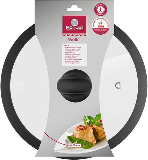 Крышка Rondell Weller RDA-1496 d=20см руч.черная фото 2