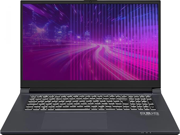 Ноутбук Osio CyberLine C170i-001 Core i5 12600H 16Gb SSD512Gb NVIDIA RTX RTX 3050 6Gb 17.3" IPS FHD (1920x1080) noOS dk.grey WiFi BT Cam 3410mAh фото 1