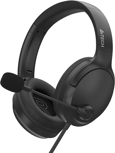 Наушники с микрофоном A4Tech Fstyler FH280U черный 2м мониторные USB оголовье (FH280U) фото 3