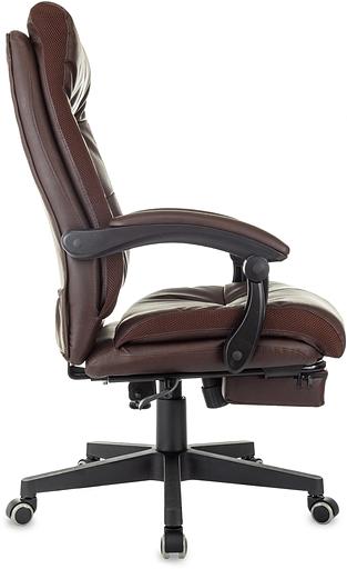 Кресло руководителя Бюрократ CH-824MSG-BF коричневый эко.кожа/ткань крестов. пластик подст.для ног фото 3