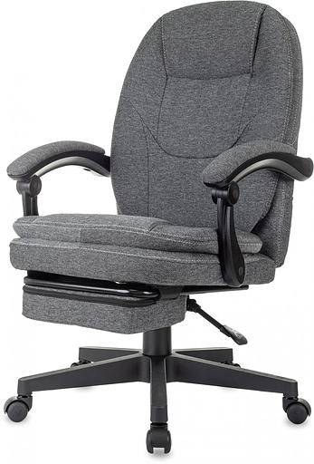 Кресло руководителя Бюрократ CH-868MSG-BF серый 3C1 крестов. пластик подст.для ног пластик черный фото 3