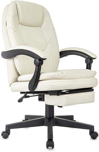 Кресло руководителя Бюрократ CH-868N-BF слоновая кость эко.кожа крестов. пластик подст.для ног фото 1