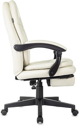 Кресло руководителя Бюрократ CH-868N-BF слоновая кость эко.кожа крестов. пластик подст.для ног фото 4