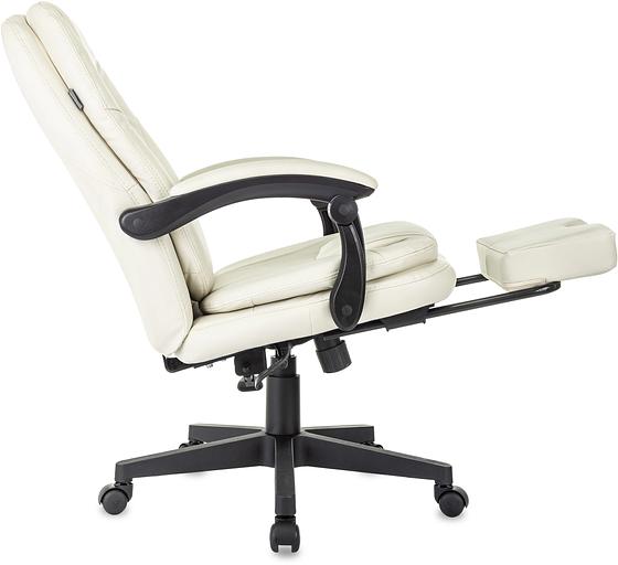 Кресло руководителя Бюрократ CH-868N-BF слоновая кость эко.кожа крестов. пластик подст.для ног фото 7