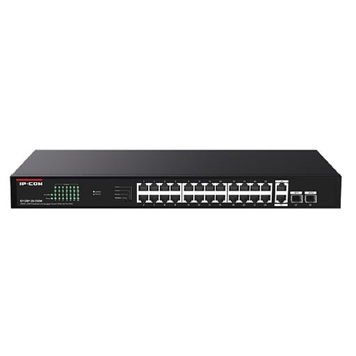 IP-COM G1128P-24-250W Неуправляемый PoE коммутатор с 24 Гигабитными портами PoE и 2 SFP портами фото 1