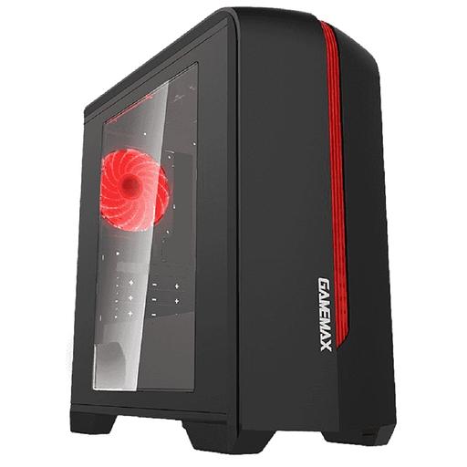 GameMax Корпус Centauri Black Red без БП (ATX,Черн.-кр,USB3.0, Зак.стекло, 1*120мм. RGB, пыл.фильтр) фото 1