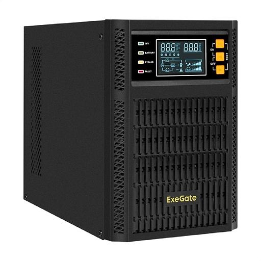 Exegate EX296947RUS ИБП On-line ExeGate PowerExpert TL-1000.LCD.AVR.2SH.USB.RS232.SNMP <1000VA/1000W, On-Line, PF=1, LCD, 2*Schuko, RS232, USB, SNMP-slot, встроенные батареи 12V 7.2Ah - 2шт, Tower, ме фото 1