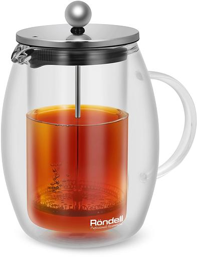 Френч-пресс Rondell Calypso RDS-1822 1л прозрачный фото 1