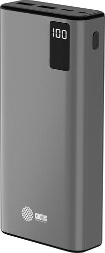Мобильный аккумулятор Cactus CS-PBFSFA-20000 20000mAh 4.5A 2xUSB-A/USB-C серый фото 1