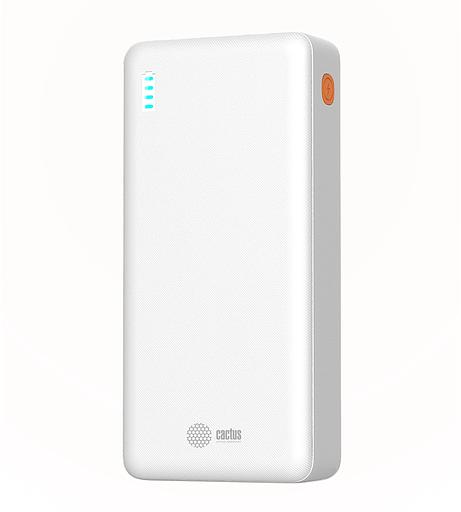 Мобильный аккумулятор Cactus CS-PBFSEA-20000 20000mAh 4.5A USB-A/2xUSB-C белый фото 1