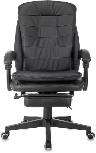 Кресло руководителя Бюрократ T-9950MSG-F черный эко.кожа крестов. пластик подст.для ног фото 2