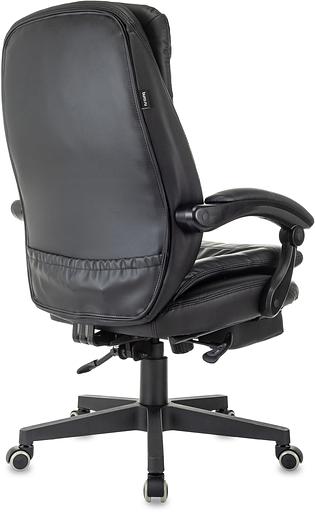 Кресло руководителя Бюрократ T-9950MSG-F черный эко.кожа крестов. пластик подст.для ног фото 5