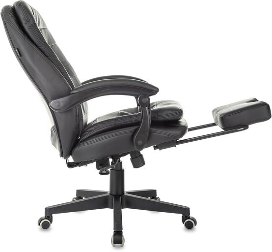 Кресло руководителя Бюрократ T-9950MSG-F черный эко.кожа крестов. пластик подст.для ног фото 7