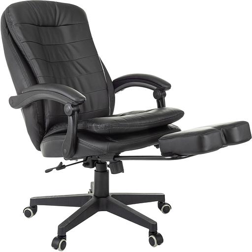 Кресло руководителя Бюрократ T-9950MSG-F черный эко.кожа крестов. пластик подст.для ног фото 8