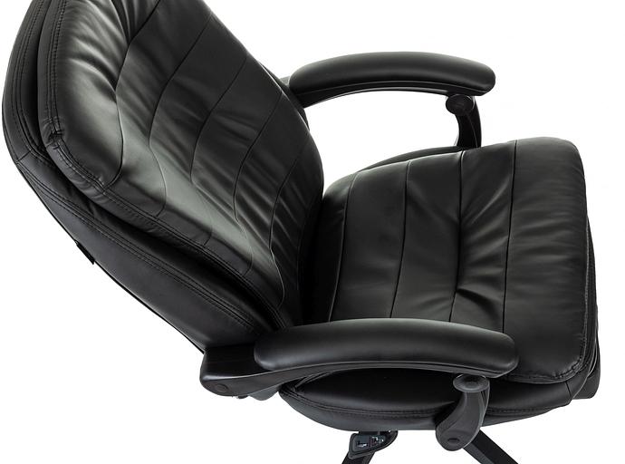 Кресло руководителя Бюрократ T-9950MSG-F черный эко.кожа крестов. пластик подст.для ног фото 10