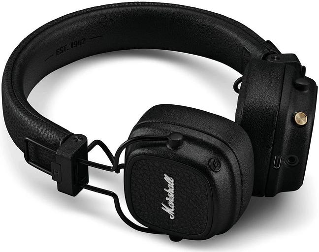 Гарнитура накладные Marshall Major V черный беспроводные bluetooth оголовье фото 3