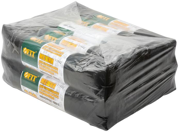 Мешки для строительного мусора, ПВД особопрочные, 240 л, 900х1400 мм, толщина 35 мкм, 10 шт фото 3