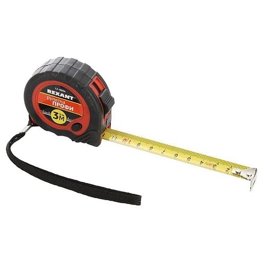 REXANT (12-9004) Рулетка измерительная «Профи», прорезиненный корпус, 3 м х 16 мм фото 1