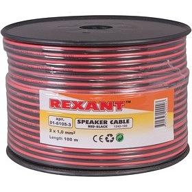 Rexant 01-6105-3 Кабель акустический, 2х1.00 мм2, красно-черный, 100 м. фото 1