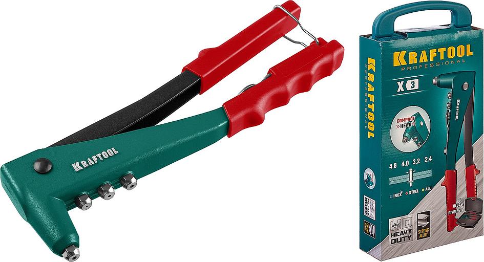 Литой заклепочник в кейсе, 2.4 - 4.8 мм, X-3 фото 1