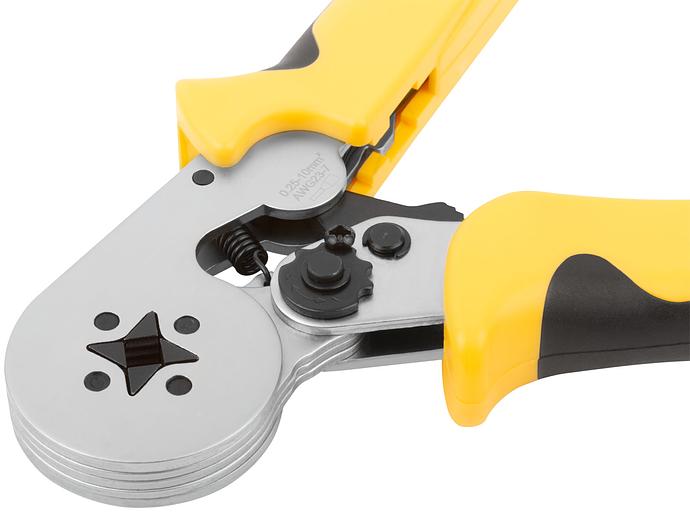 Пресс-клещи для обжима втулочных наконечников 0,25-10 мм, прорезиненные ручки 175 мм фото 7