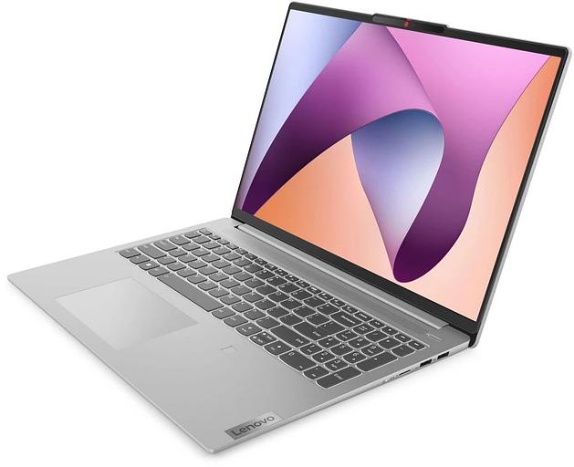 Ноутбук Lenovo IdeaPad Slim 5 16ABR8 Ryzen 5 7430U 16Gb SSD512Gb AMD Radeon 16" IPS WUXGA (1920x1200) noOS l.grey WiFi BT Cam (82XG0096RK) фото 2