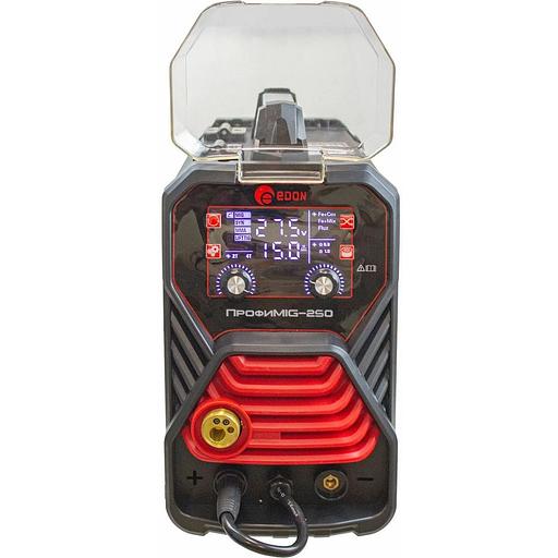 Сварочный аппарат полуавтоматический Edon ПрофиMIG-250 MIG 10,6 кВт 20-250А, MMA 13,1 кВт 20-250А, раб.цикл 60%, КПД 85%, диаметр: электроды 2-4мм, проволока 0,8-1ммMIG-MAG/NoGas/MMA/LIFT TIG/2T/4T/SYNСварка тонких металлов и нержавеющей стали. фото 2