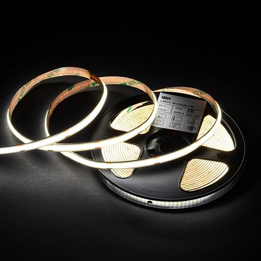 Лента LED 5м COB-480LED 11Вт/м IP20 8мм 24В 3000К IEK фото 4