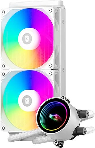 Система водяного охлаждения PcCooler DA240 WH ARGB Soc-AM5/AM4/1151/1200/1700 белый 4-pin Al+Cu 270W Ret (DA240-WHAWXX-GL) фото 1