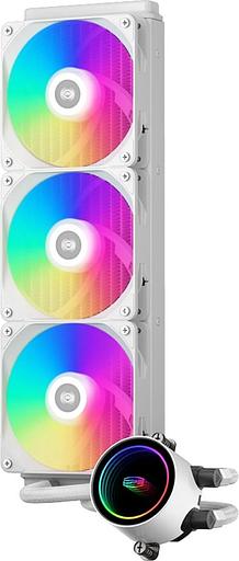 Система водяного охлаждения PcCooler DA360 WH ARGB Soc-AM5/AM4/1151/1200/1700 белый 4-pin Al 300W Ret (DA360-WHAWXX-GL) фото 1
