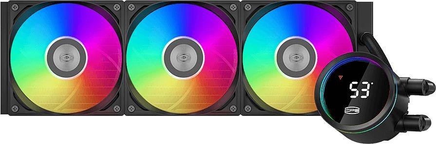 Система водяного охлаждения PcCooler DA360 Pro Digital BK ARGB Soc-AM5/AM4/1151/1200/1700 черный 4-pin Al LCD 300W Ret (DA360PRO-BKAWXL-GL) фото 2