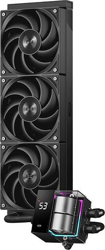 Система водяного охлаждения PcCooler DS360 BK Soc-AM5/AM4/1151/1200/1700 черный 4-pin Al LCD 300W Ret (DS360-BKNWXX-GL) фото 2