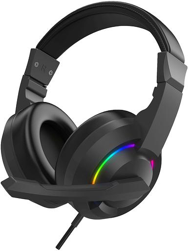 Наушники с микрофоном Оклик HS-L315G черный 1.8м накладные USB оголовье (2007552) фото 3