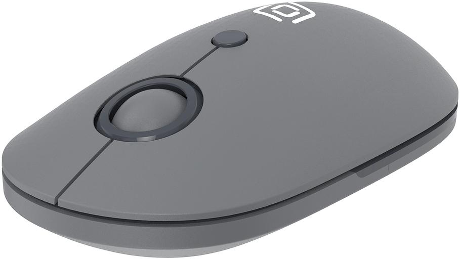 Мышь Оклик 408MW графитовый оптическая (1600dpi) silent беспроводная USB для ноутбука (4but) фото 2