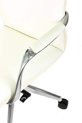 Кресло руководителя Бюрократ _VEGA белый кожа крестов. алюминий фото 5