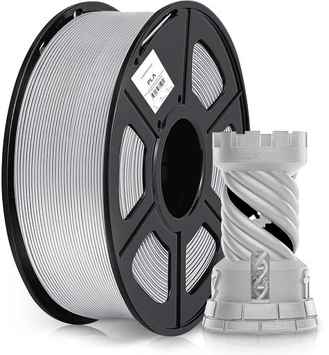 Пластик для принтера 3D Cactus CS-3D-PLA-1KG-SILVER PLA d1.75мм 1кг L330м 1цв. фото 1