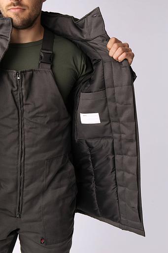 Костюм зимний Партнер NEW (Смесовая, 210) п/к, темно-серый/оранжевый,48-50,170-176 фото 3