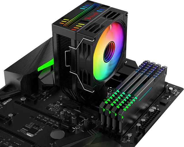 Устройство охлаждения(кулер) Bloody BD-AC150-ARGB1 ARGB Soc-AM5/AM4/1151/1200/2066/1700 черный 4-pin 11-23dB Al+Cu LCD 150W 365gr Ret (BD-AC150-ARGB1-BK) фото 5