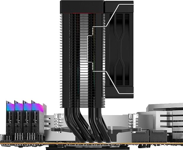 Устройство охлаждения(кулер) Bloody BD-AC150-ARGB1 ARGB Soc-AM5/AM4/1151/1200/2066/1700 черный 4-pin 11-23dB Al+Cu LCD 150W 365gr Ret (BD-AC150-ARGB1-BK) фото 6