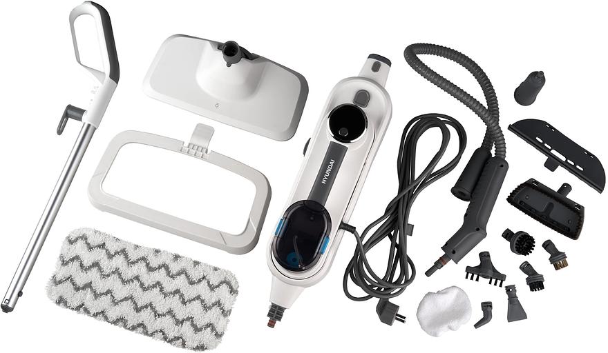 Швабра паровая Hyundai HYV-SM710 1500Вт белый/серый фото 7