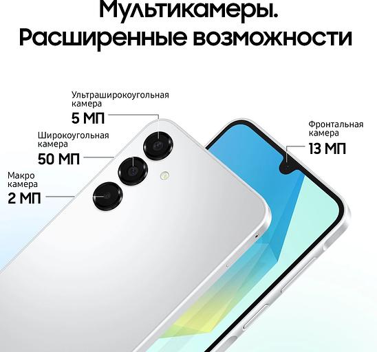 Смартфон Samsung SM-A165F Galaxy A16 256Gb 8Gb серебристый моноблок 3G 4G 6.7" 1080x2340 Android 14 50Mpix 802.11 a/b/g/n/ac NFC GPS GSM900/1800 GSM1900 TouchSc фото 5