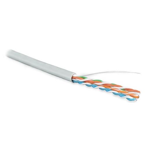 Кабель информационный Hyperline UUTP4R-C5E-S24-IN-LSZH-GY-305 кат.5E UTP 4 пары 24AWG LSZH внутренний 305м серый фото 1
