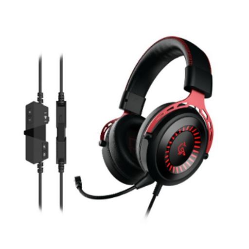 Наушники Raskat Гарнитура Raskat Strike Strike 3U "7.1 Virtual Suround Sound Gaaming Headsets with RGB LED Backlight Speaker: Neodymium Magnet, D=40mm, 32oHm; Microphone: MIC BOM with 6027 microphone; Operation Control: Inline Control with Volumne Control фото 1