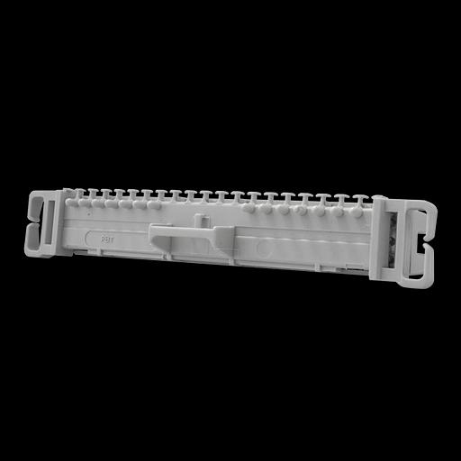 Плинт с размыкаемыми контактами на 10 пар нормальнозамкнутый, маркировка 0-9 фото 3