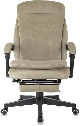 Кресло руководителя Бюрократ T-9950MSG-F Fabric песочный Light-21 крестов. пластик подст.для ног фото 2